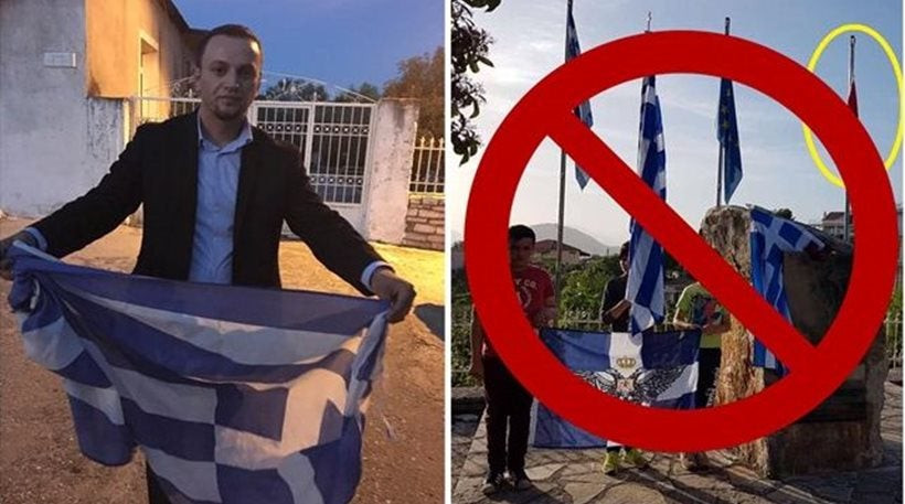 Αλβανοί εθνικιστές κατέβασαν, έσκισαν κι έκαψαν την ελληνική σημαία στην καρδιά της ελληνικής μειονότητας της Βορείου Ηπείρου